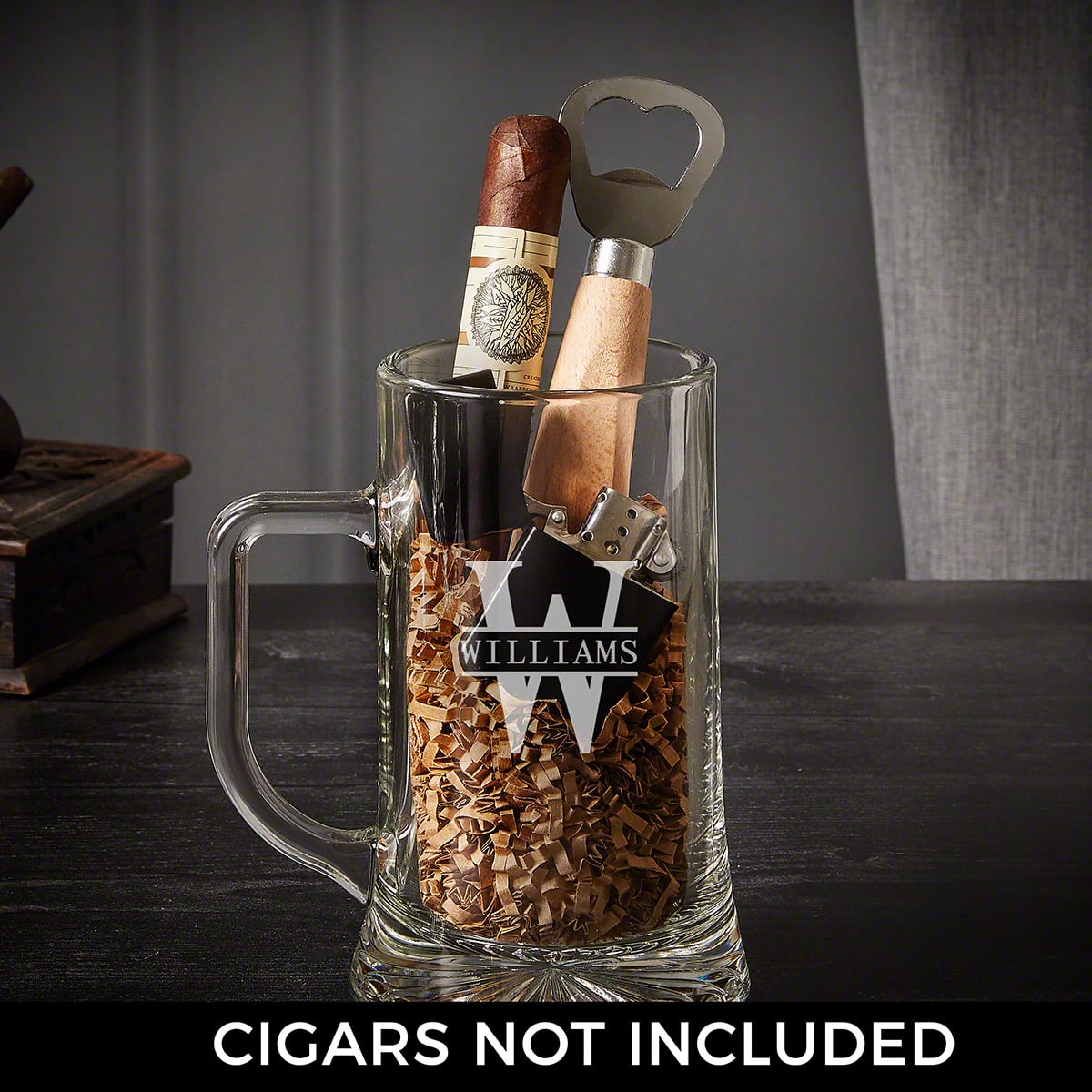 Custom Groomsmen Beer Mug Gift Ideas - Set of 6 Cigar Lighter & Beer Gifts