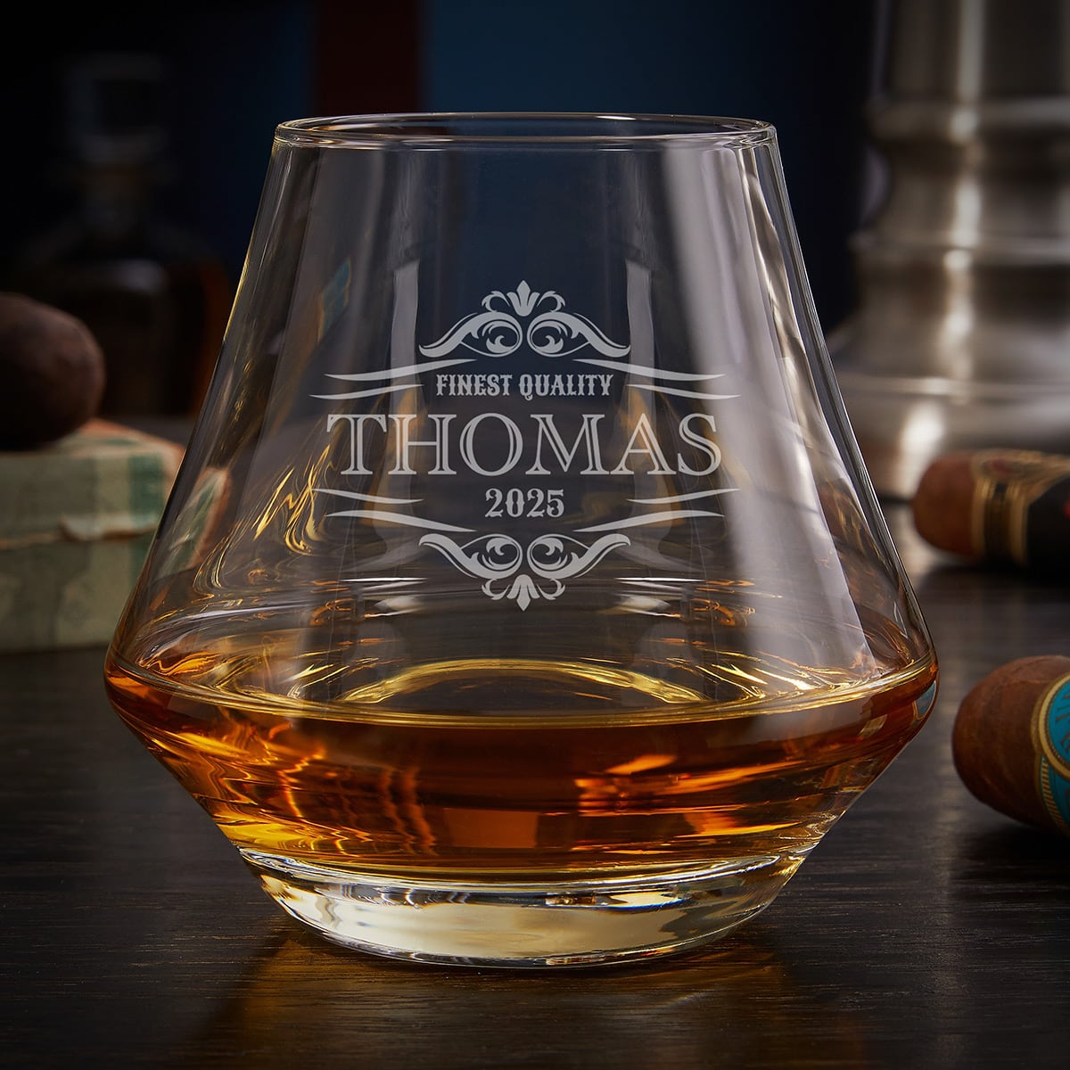 Custom DiMera Whiskey Glass