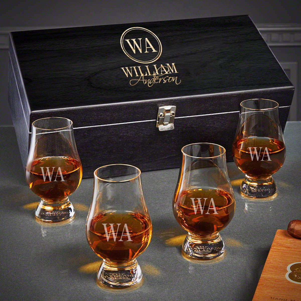 Custom Glencairn Glasses - Ebony Boxed Gift Set