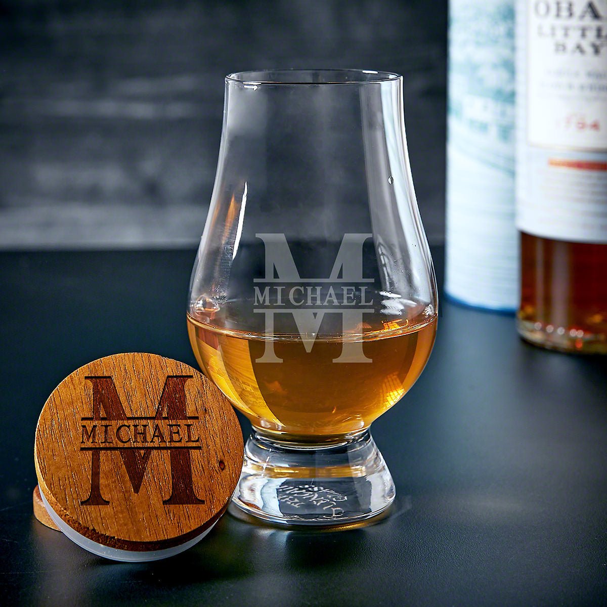 Custom Glencairn Whiskey Glass with Topper