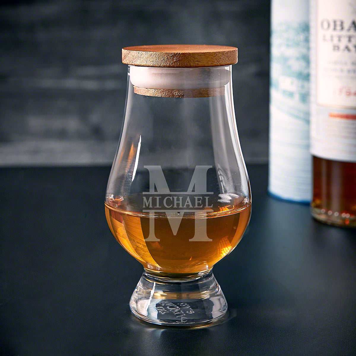 Custom Glencairn Whiskey Glass with Topper 
