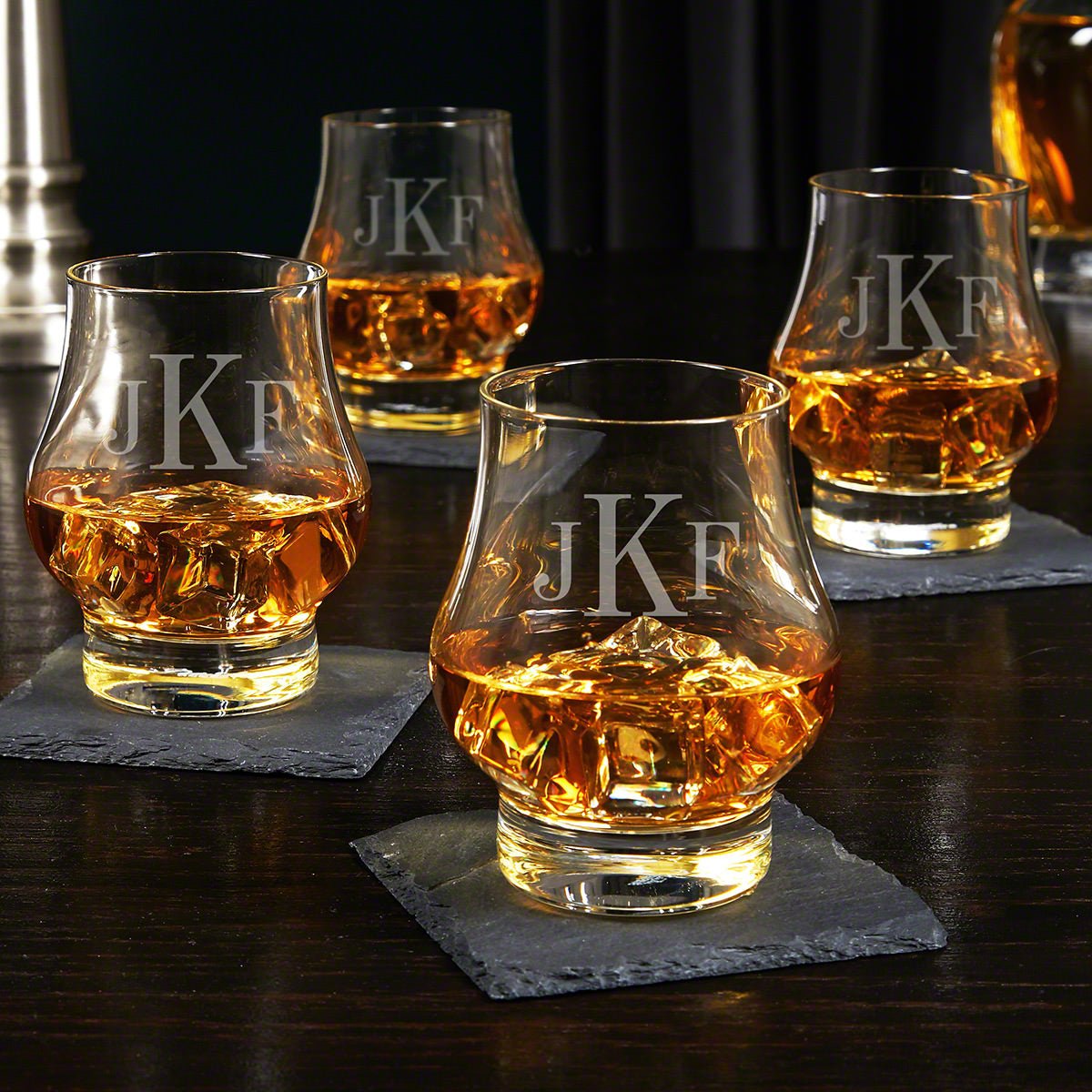 Custom Official Kentucky Bourbon Whiskey Tasting Glasses, Set of 4