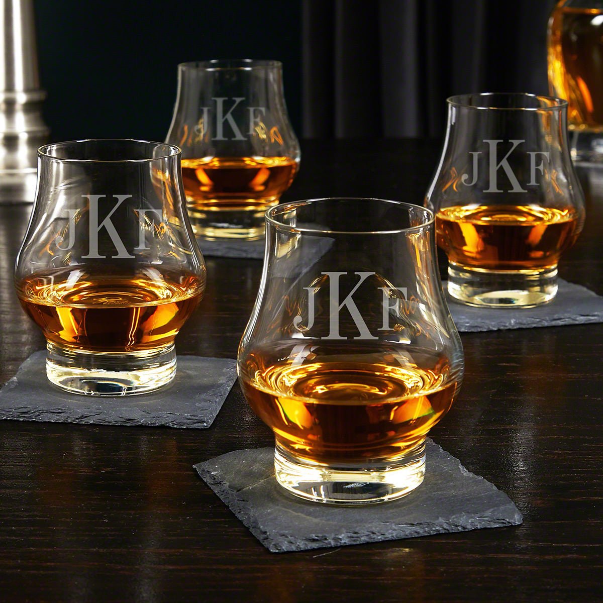 Custom Official Kentucky Bourbon Whiskey Tasting Glasses, Set of 4