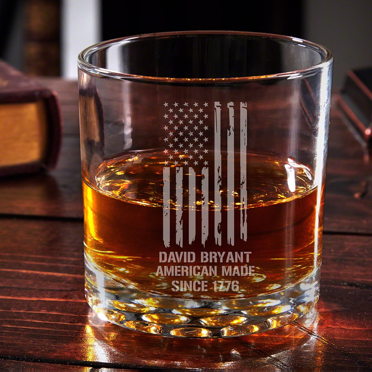 Buckman Custom Patriotic Gift USA Bourbon Glass 