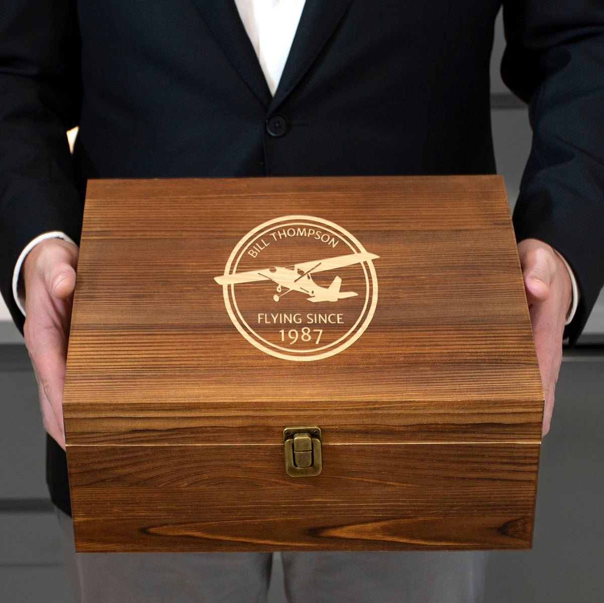 Custom Whiskey Box Gift Set for Pilots - Aviator