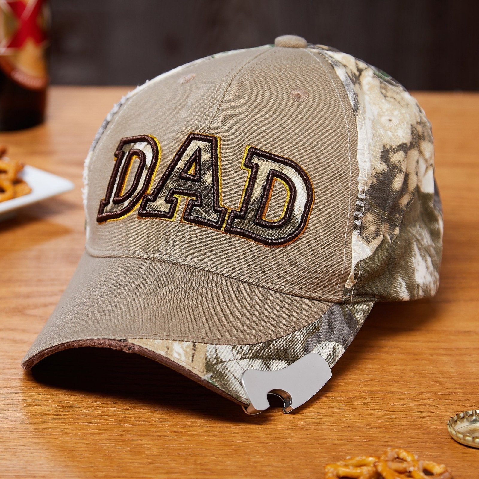 DAD Camouflage Snapback Cap With Bottle Opener