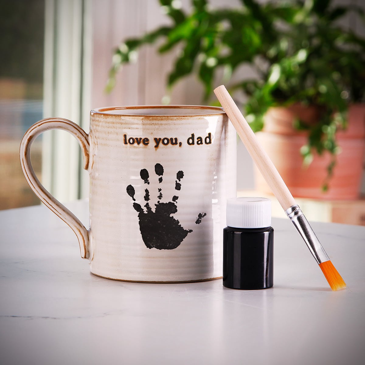 DIY Baby Handprint Mug Kit - Gift for New Dad