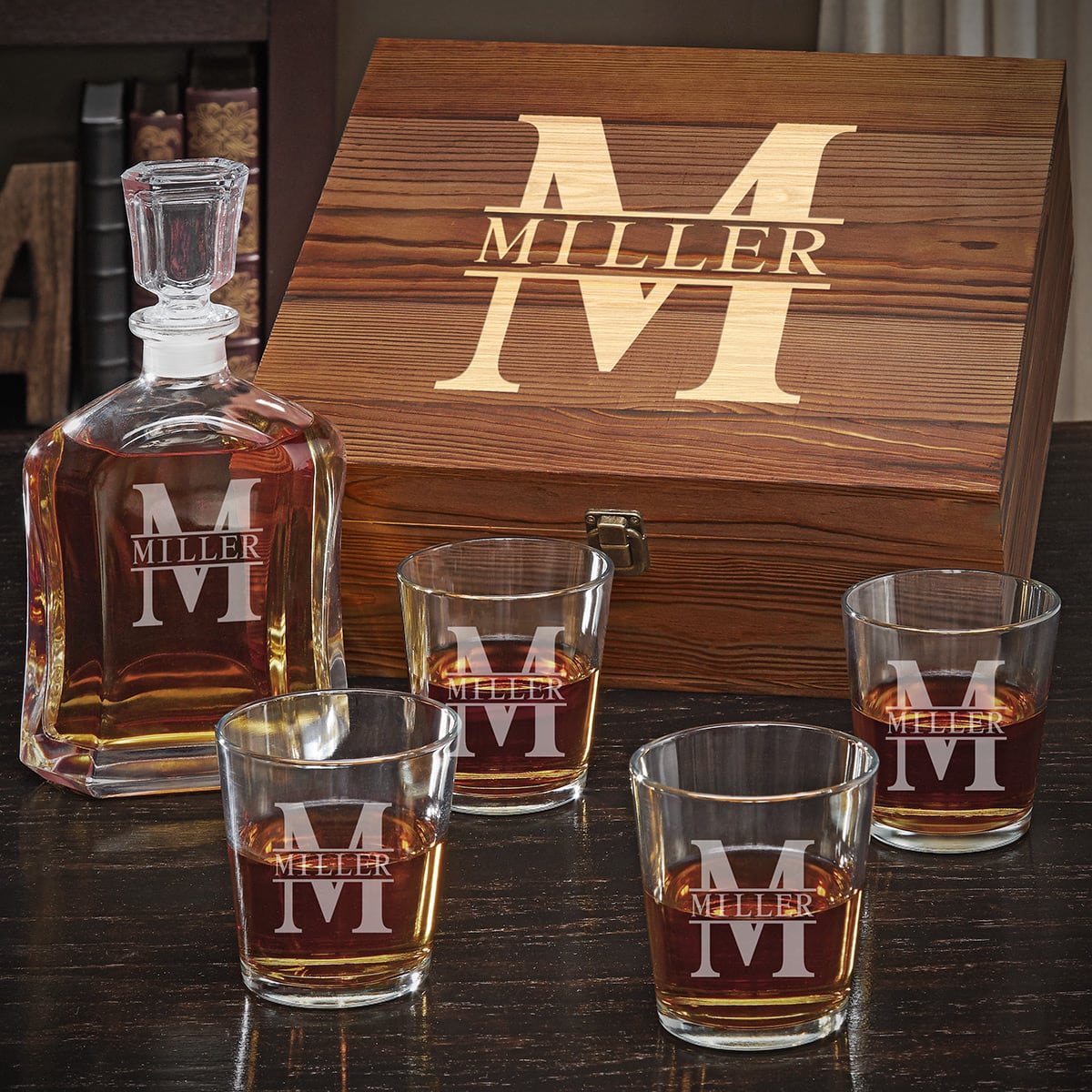 Decanter Whiskey Gift Set with Whiskey Glasses