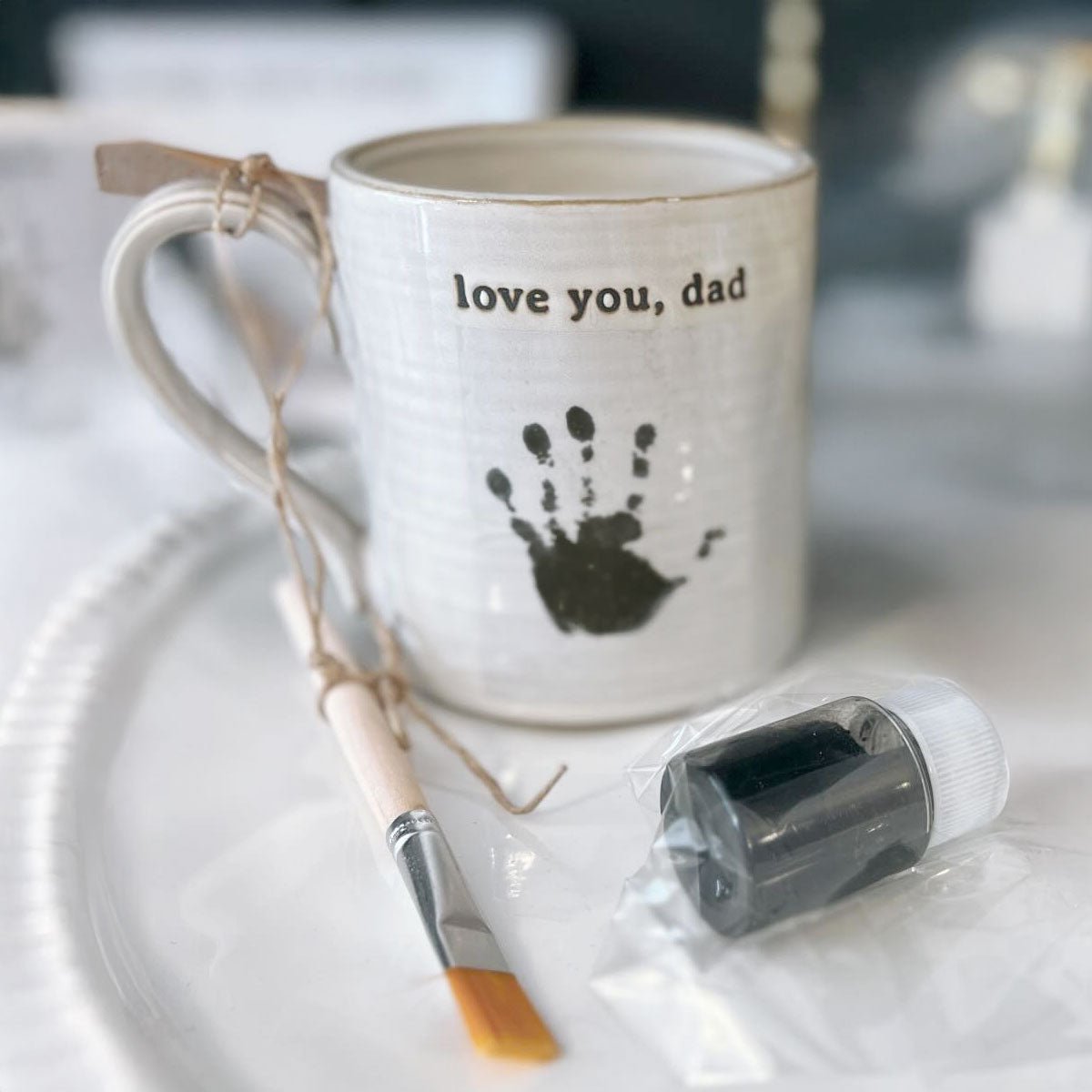 DIY Baby Handprint Mug Kit - Gift for New Dad