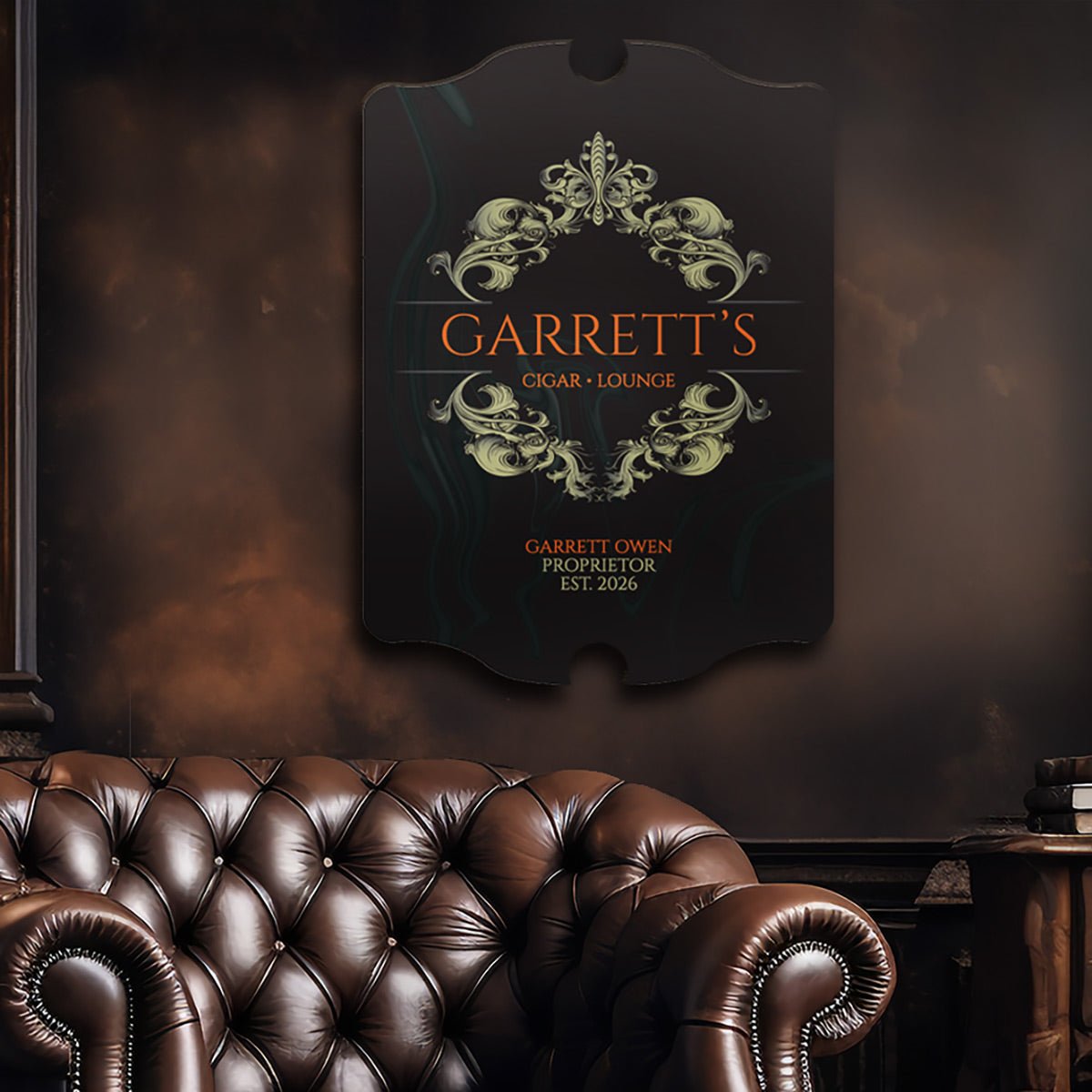 Downtown Cigar Lounge Personalized Wall Sign