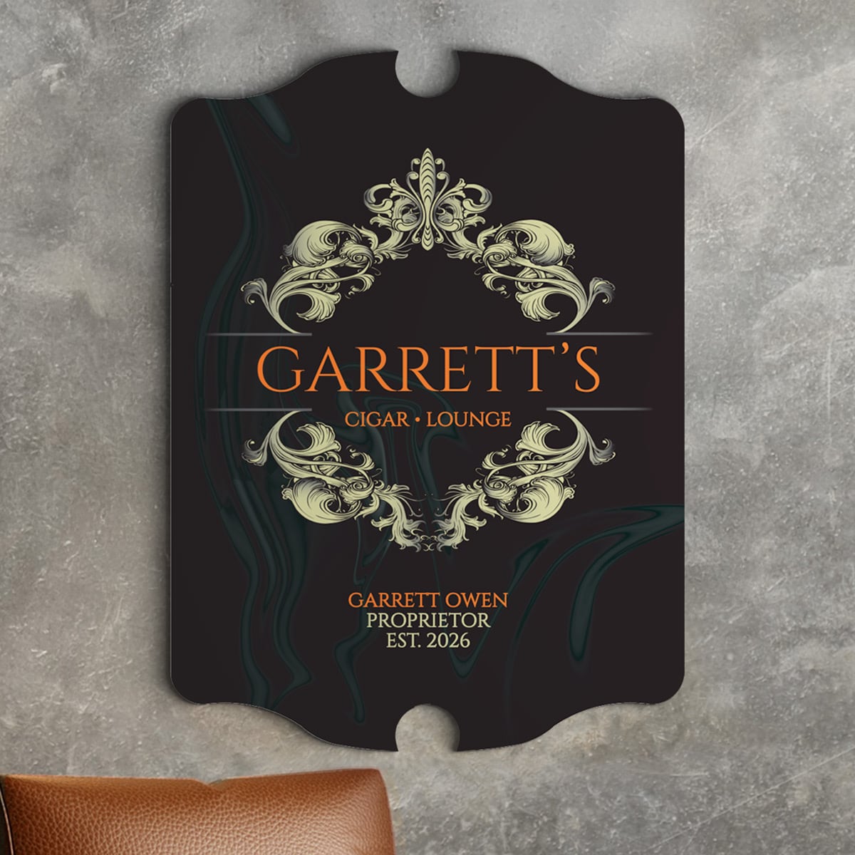 Downtown Cigar Lounge Personalized Wall Sign