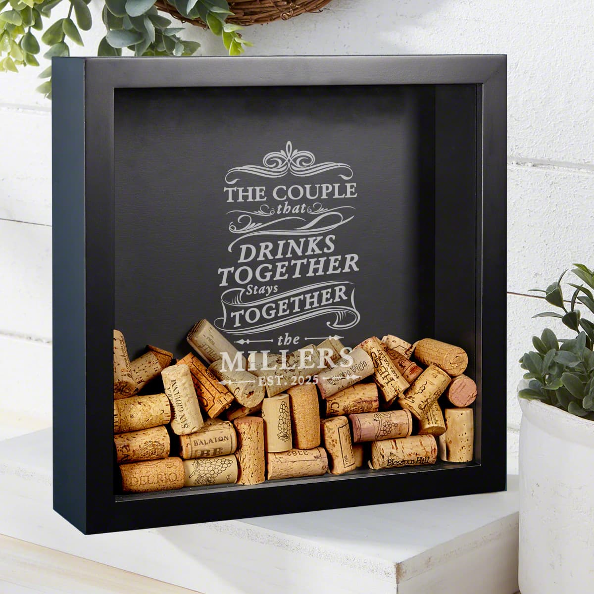 Drink Together Stay Together Custom Shadow Box for Wine