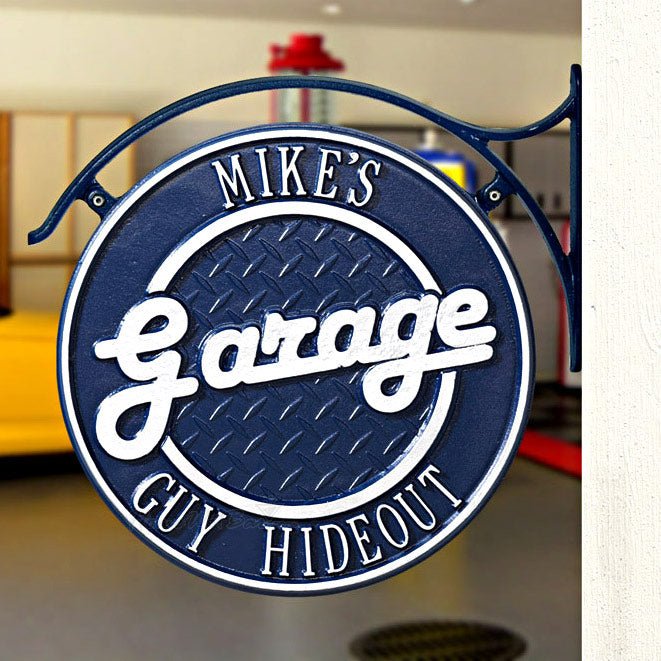 Dual - Sided Personalized Garage Hanging Wall Plaque