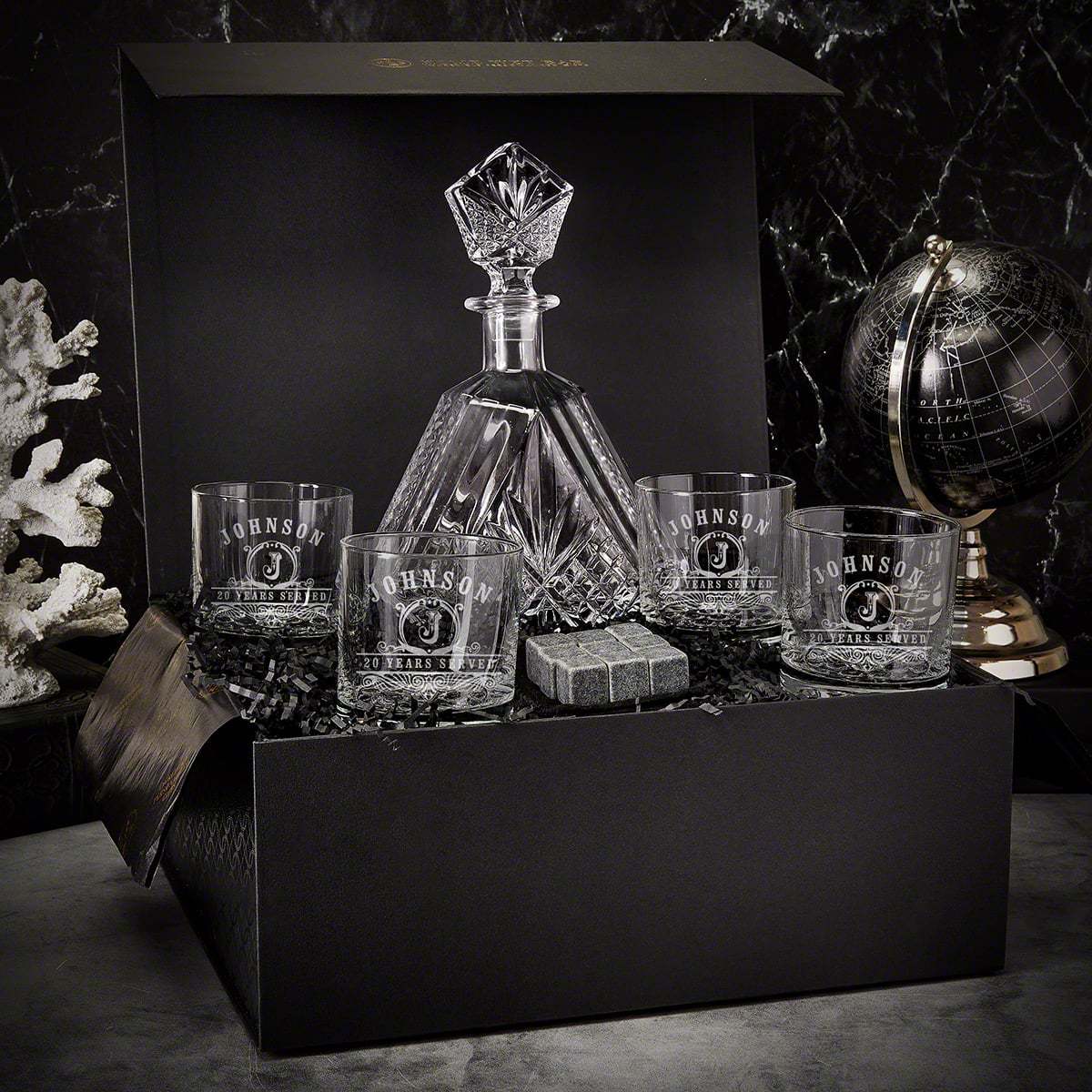 Personalised Gifts Personalised Cut Crystal & Whisky Gift buy Set Unique Gifts