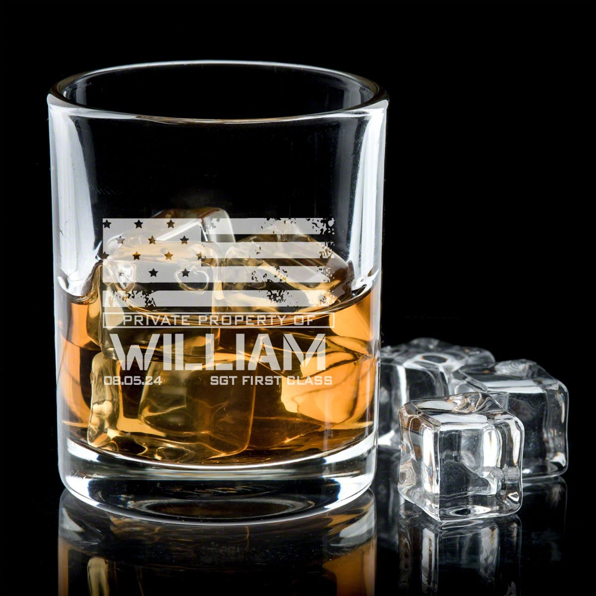 Custom Argos Decanter Whiskey Military Gift Set with Eastham Glasses