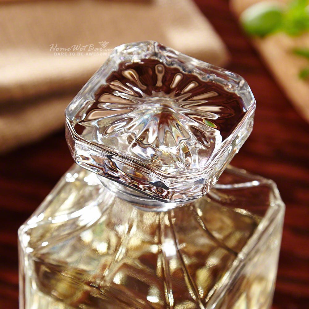 Large outlet Crystal Perfume Decanter Bottle 7”