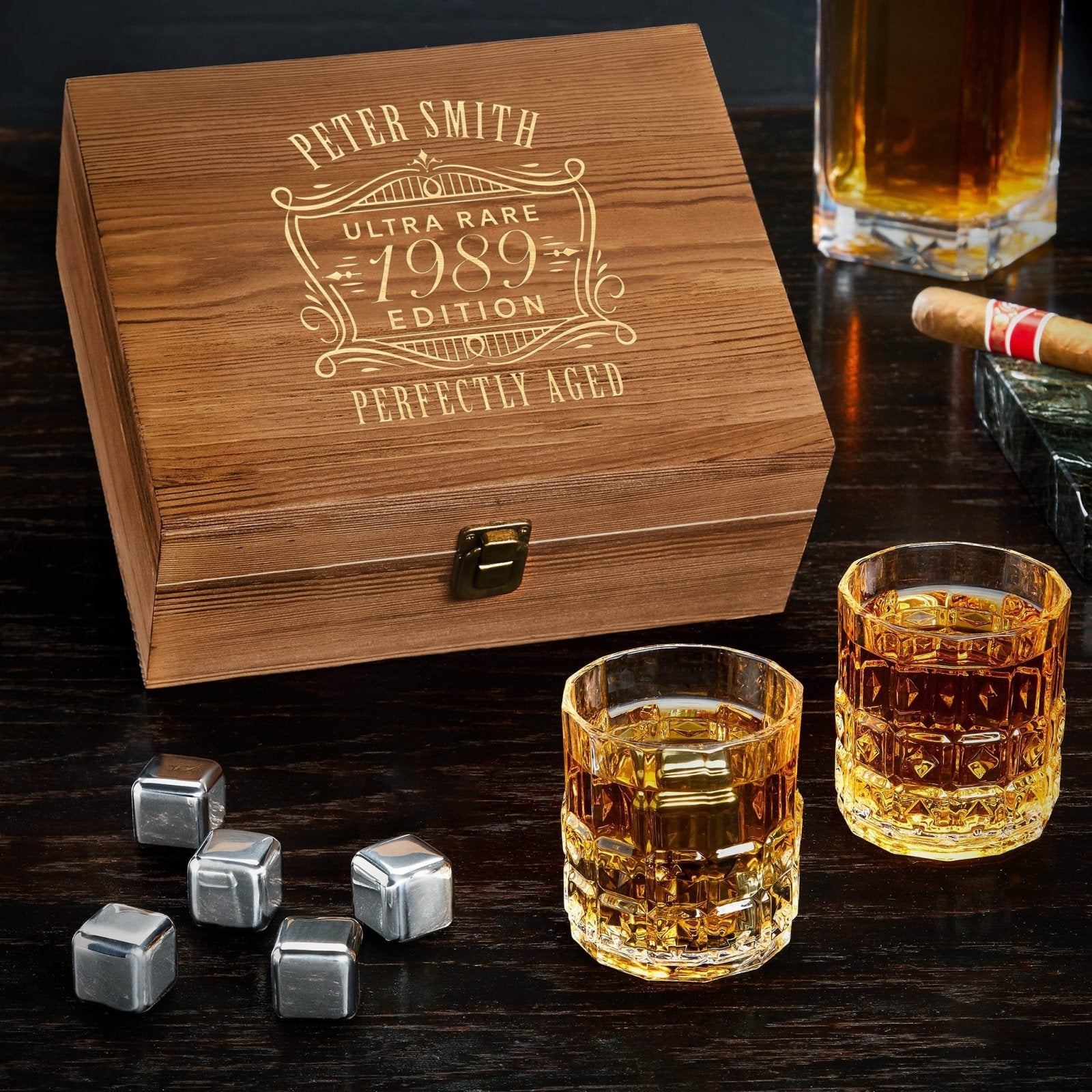 Edition Personalized Whiskey Box Set