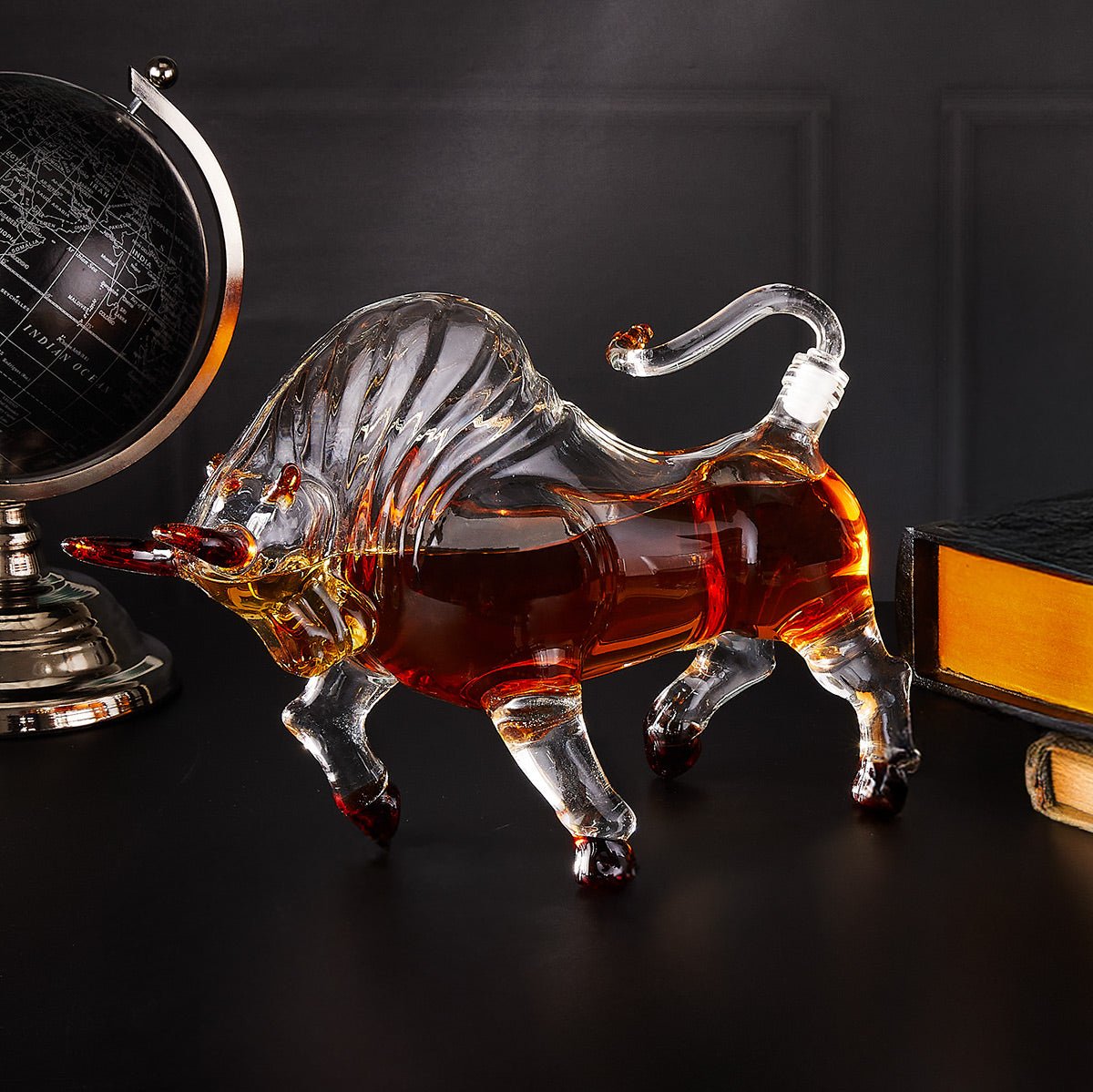 El Matador Crystal Bull Bourbon Decanter