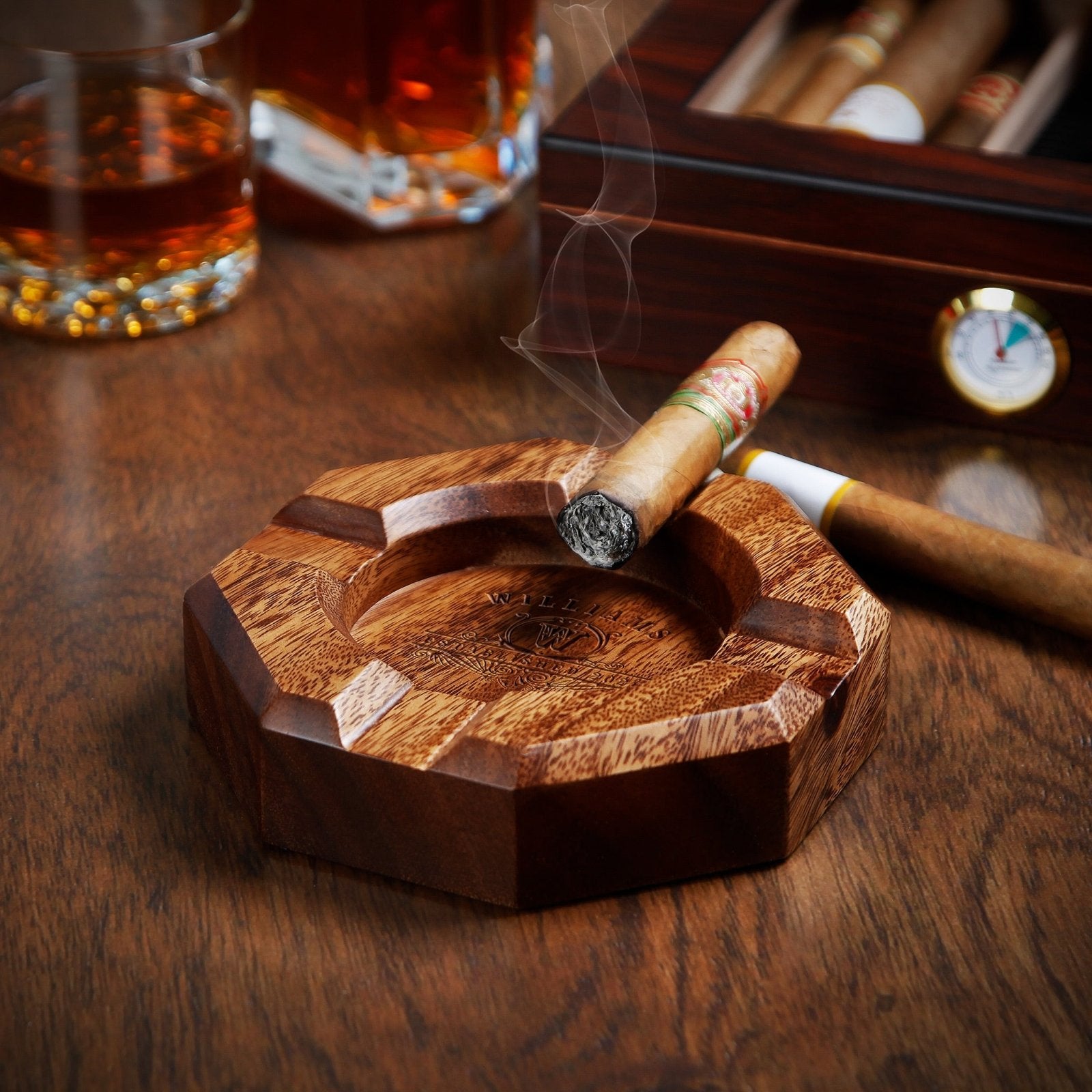 Ellington Custom Cigar Ashtray, Wood