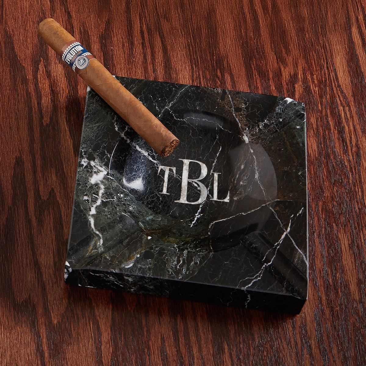 Engravable Cigar Marble Ashtray Indoor / Outdoor