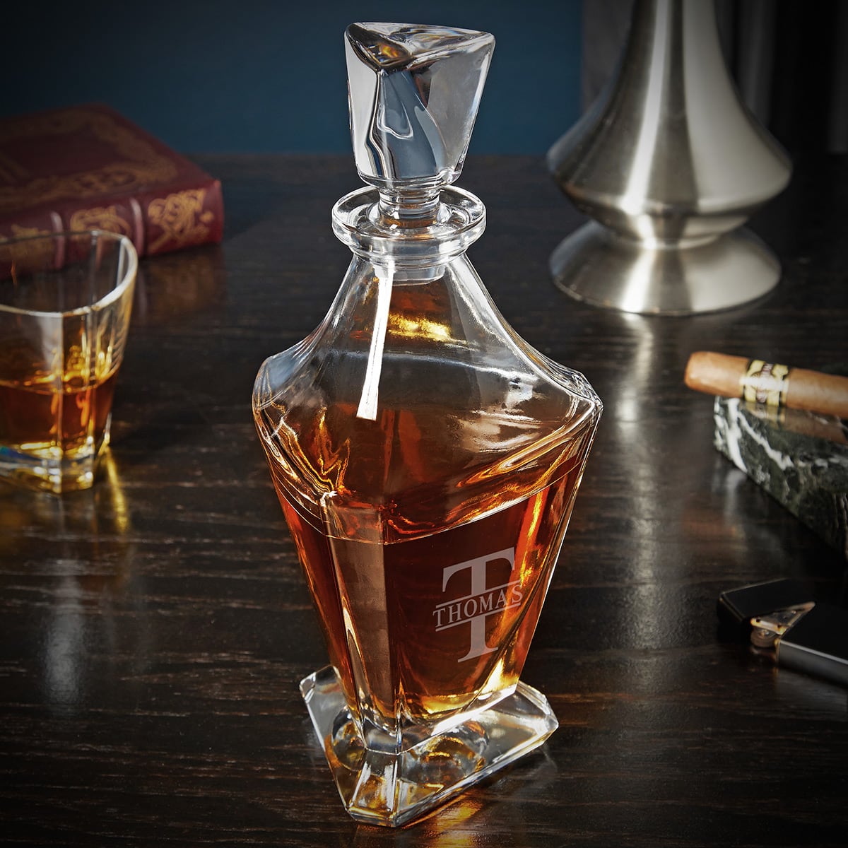 Engraved Bishop Whiskey Decanter