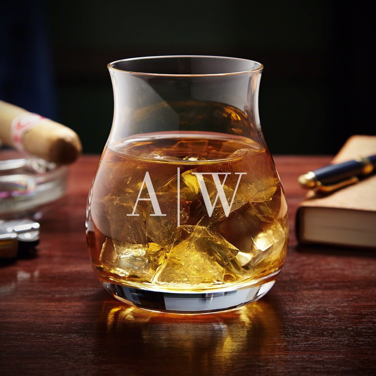 Engraved Canadian Glencairn Whisky Glass