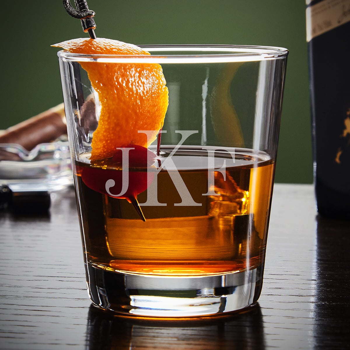 Engraved Cocktail On the Rocks Glass