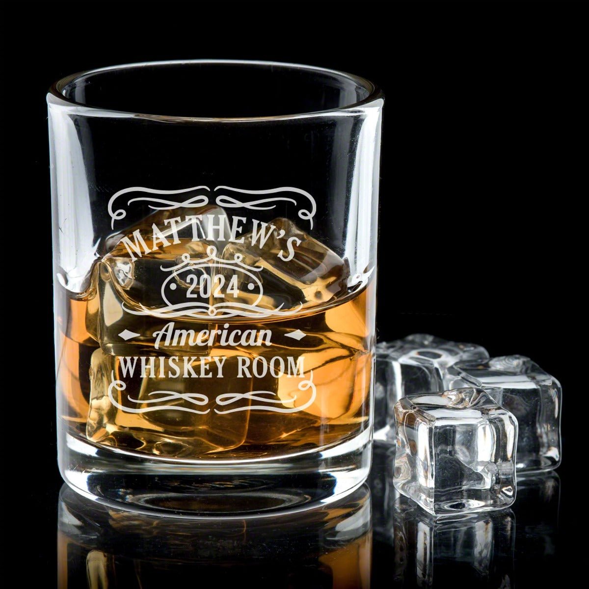 Engraved Glasses and Stones Gift Box Set for Whiskey Lovers