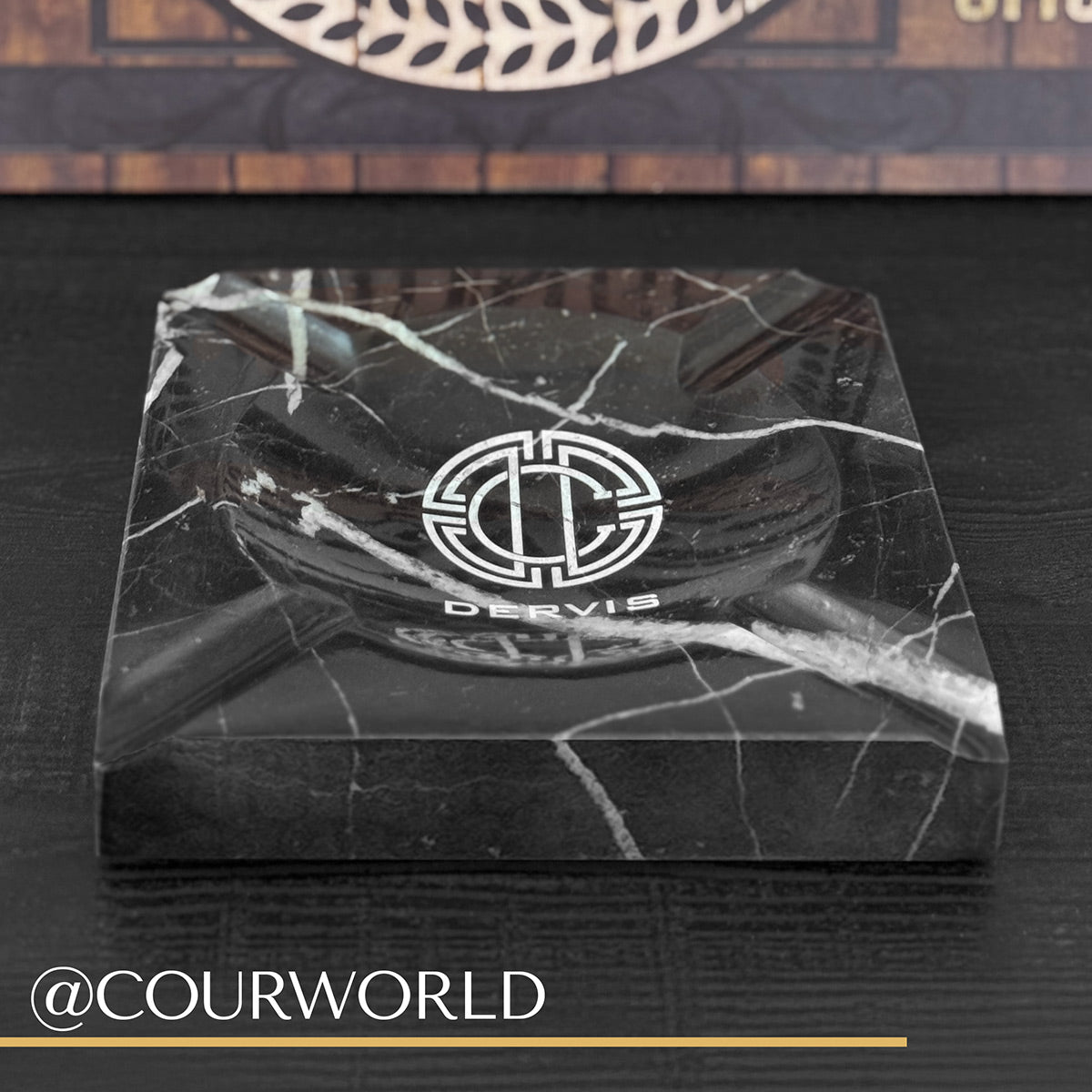 Engraved Marble Cigar Ashtray