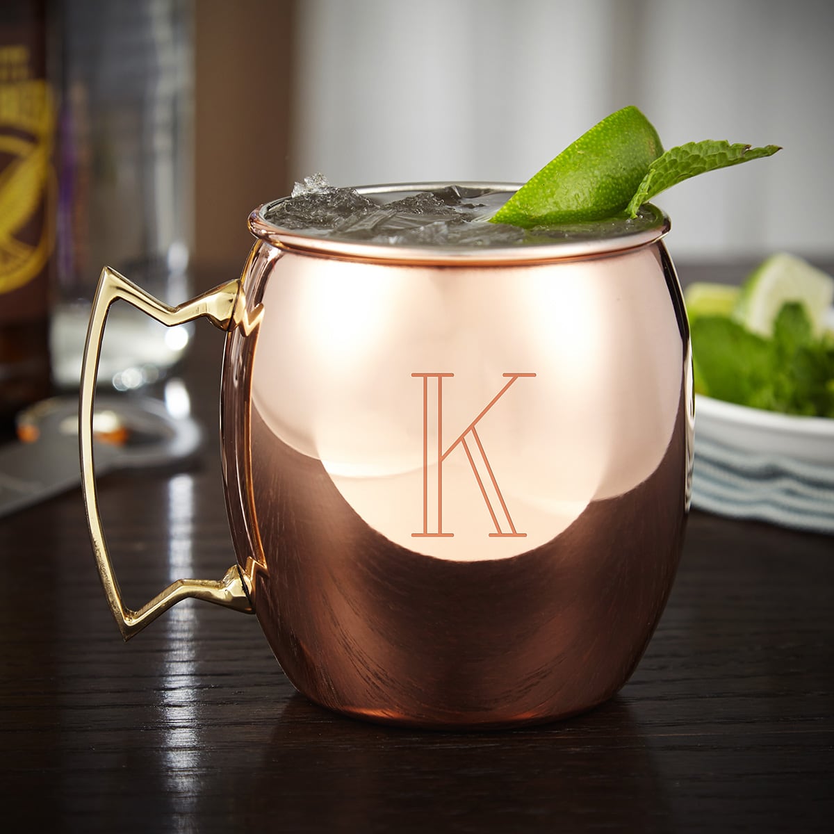 Engraved Moscow Mule Copper Mug, 16 oz