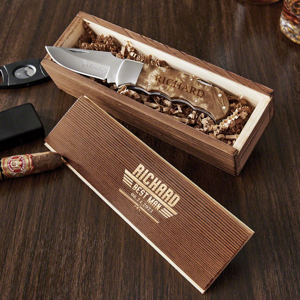 Engraved Pocket Knife Groomsman Gift