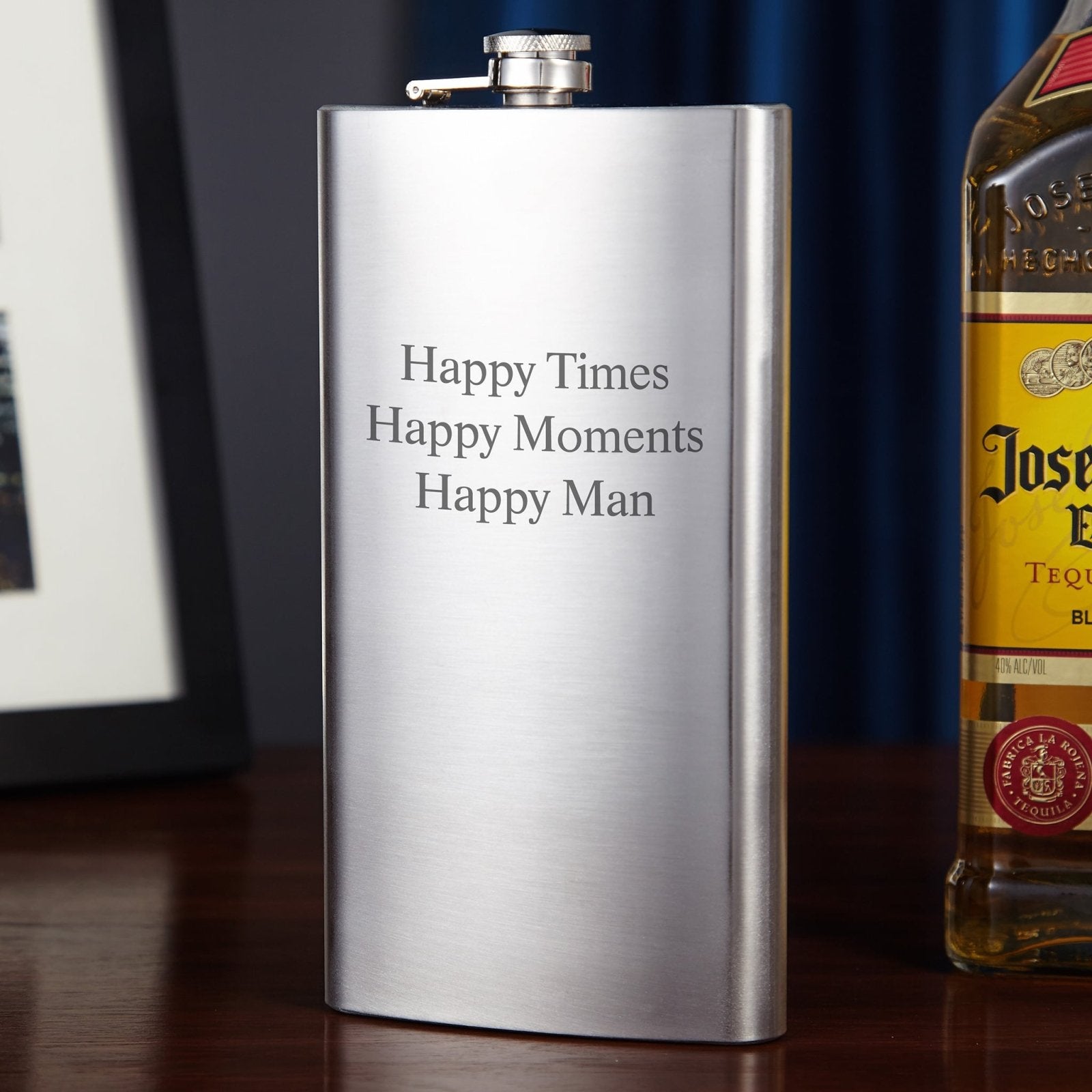 Engraved Stainless Steel Flask, 12oz