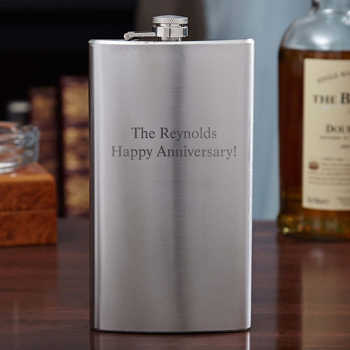 Engraved Stainless Steel Flask, 12oz