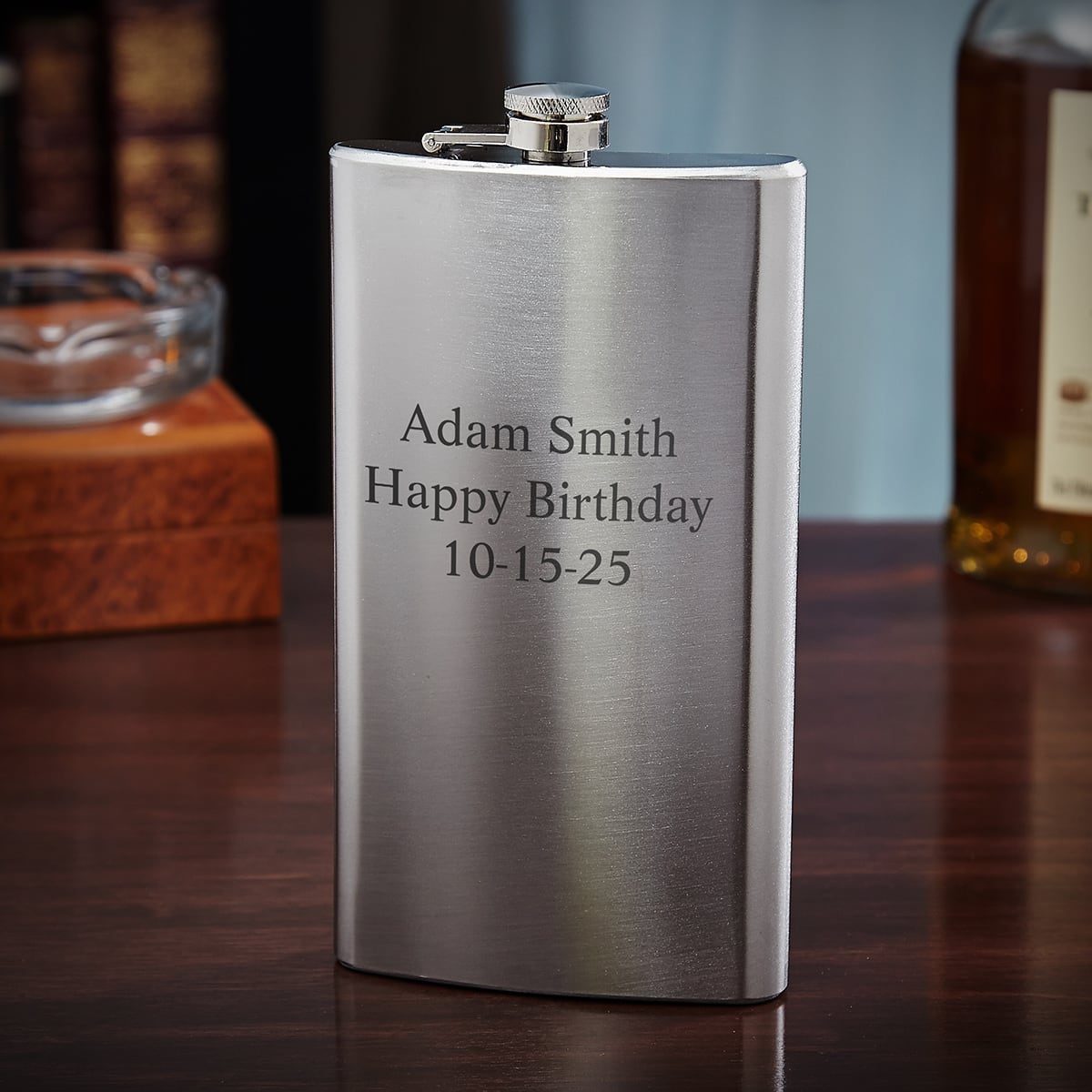 Engraved Stainless Steel Flask, 12oz