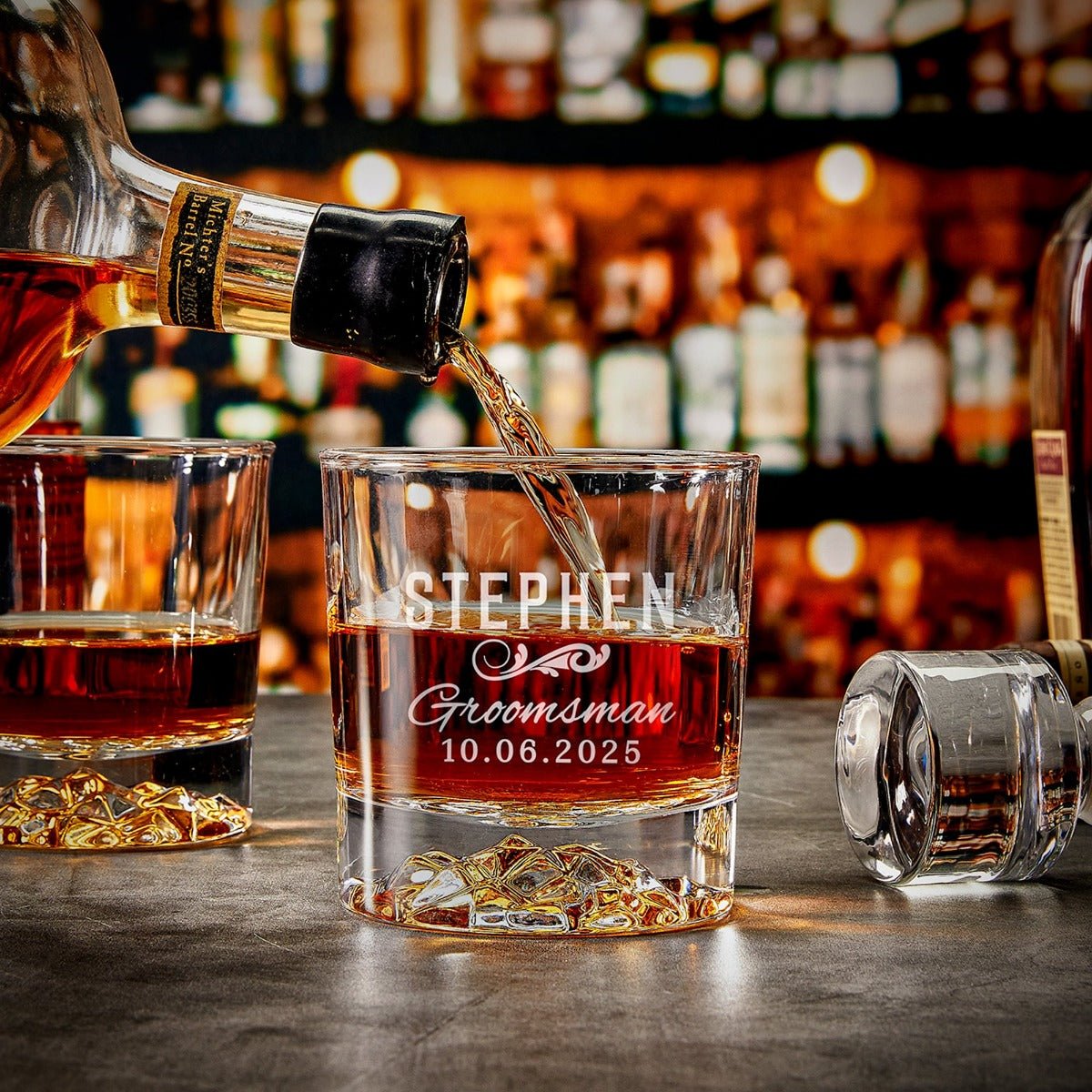 Engraved Whiskey Glass Unique Groomsmen Gift Idea