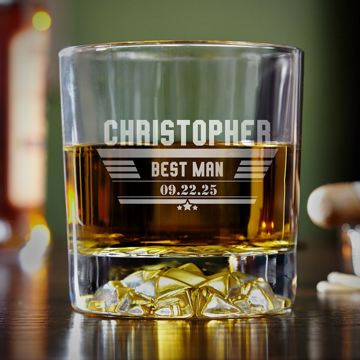 Engraved Whiskey Glass Unique Groomsmen Gift Idea