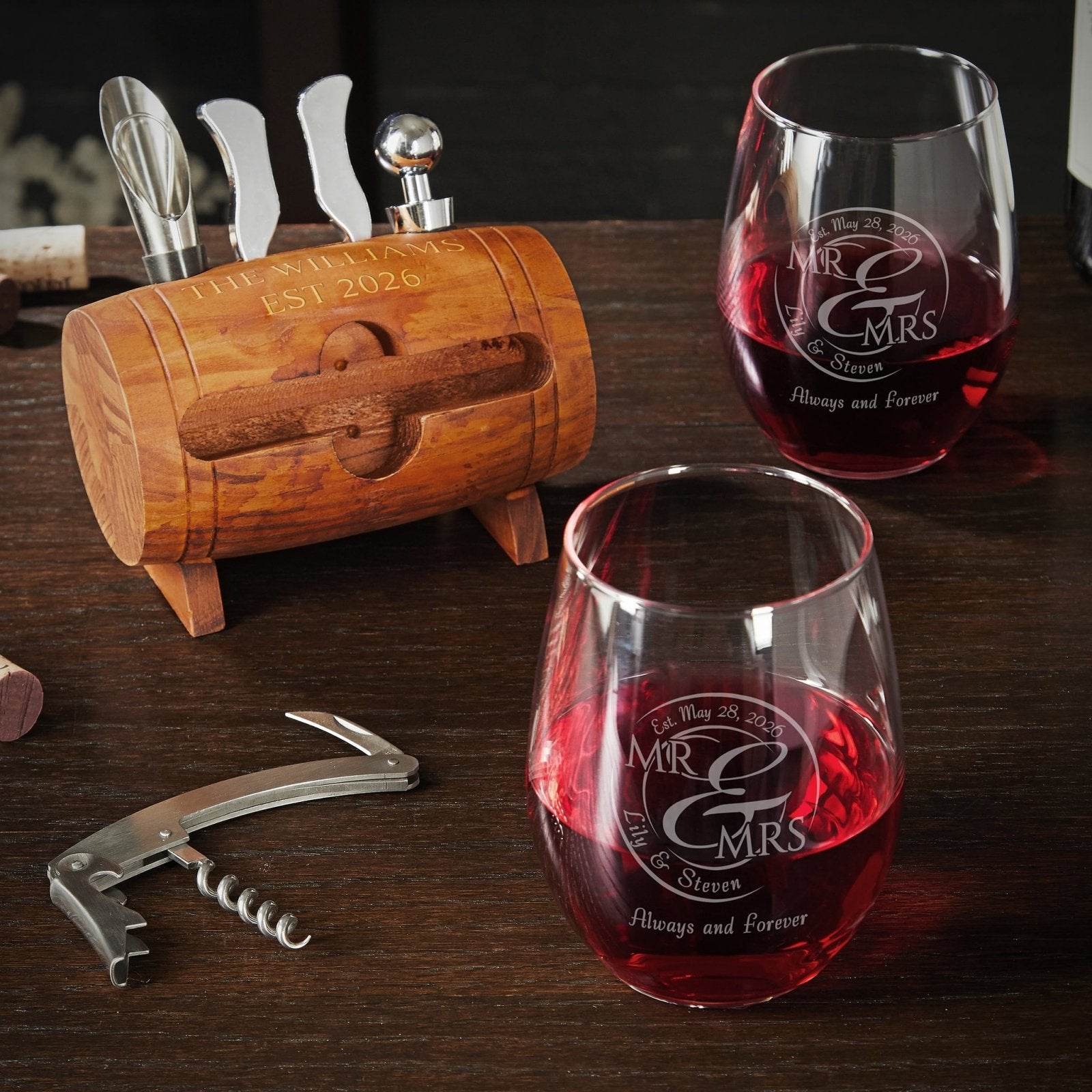 Engraved Wine Gift Set