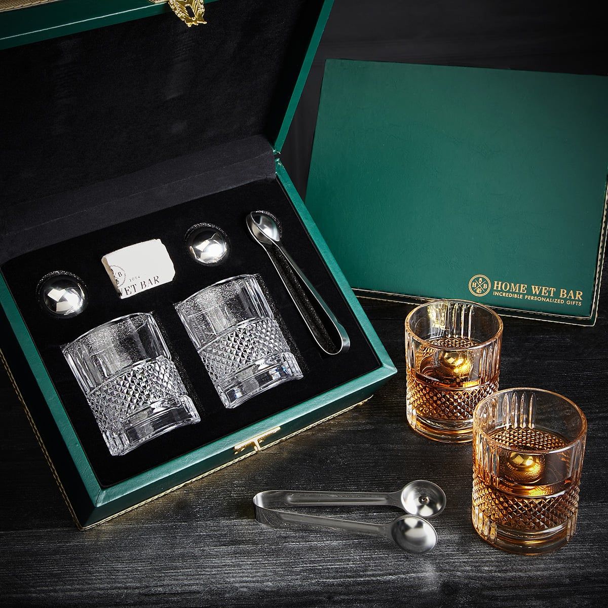 Eston Whiskey Gift Set with Spinning Rocks Glasses