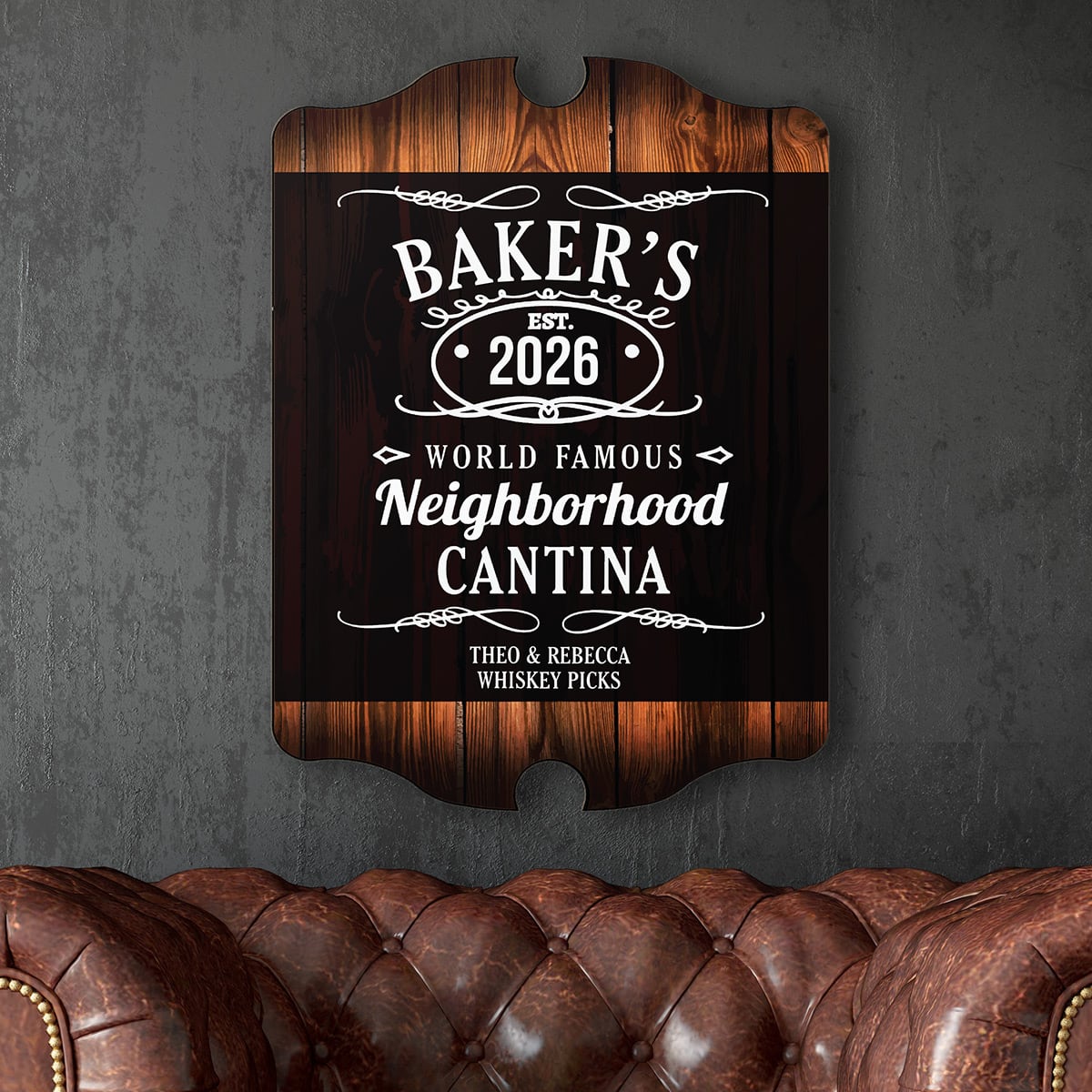 Famous Tennessee Whiskey Room Custom Bar Wall Decor Sign