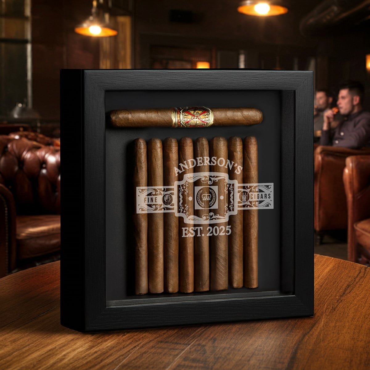 Fine Cigars Cigar Band Holder Shadow Box