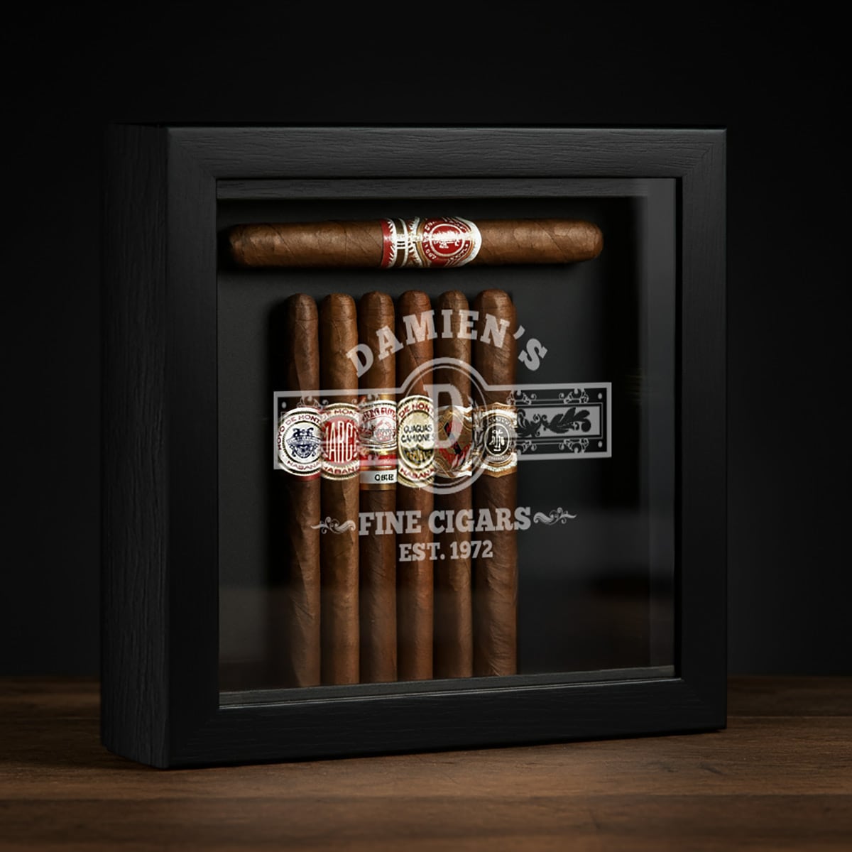 Fine Cigars Cigar Band Holder Shadow Box