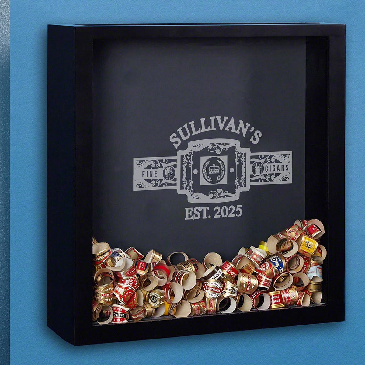 Fine Cigars Cigar Band Holder Shadow Box