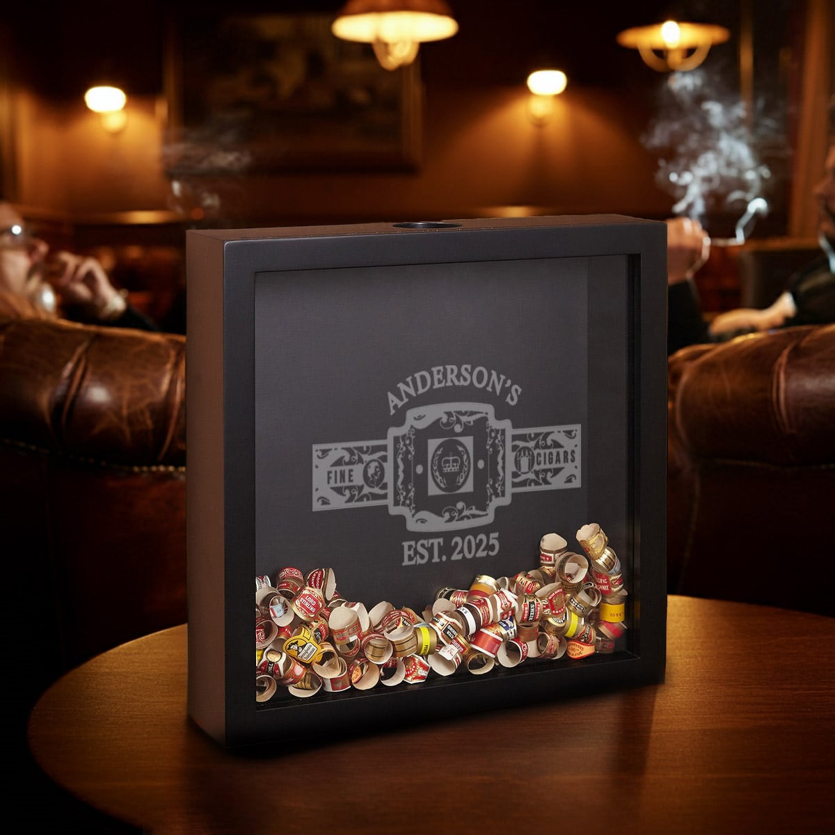 Fine Cigars Cigar Band Holder Shadow Box