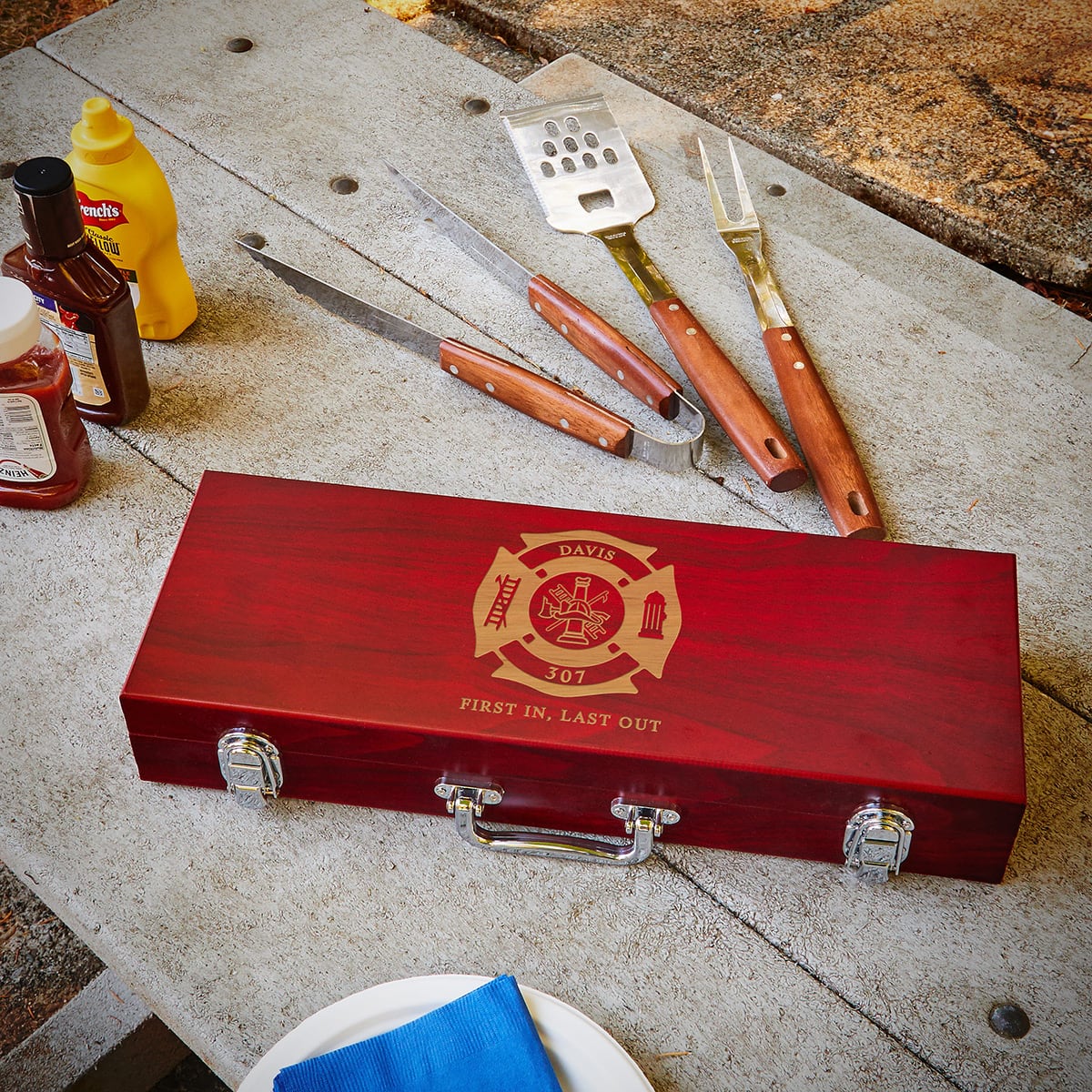 Personalized Grill Accessories for Firefighters