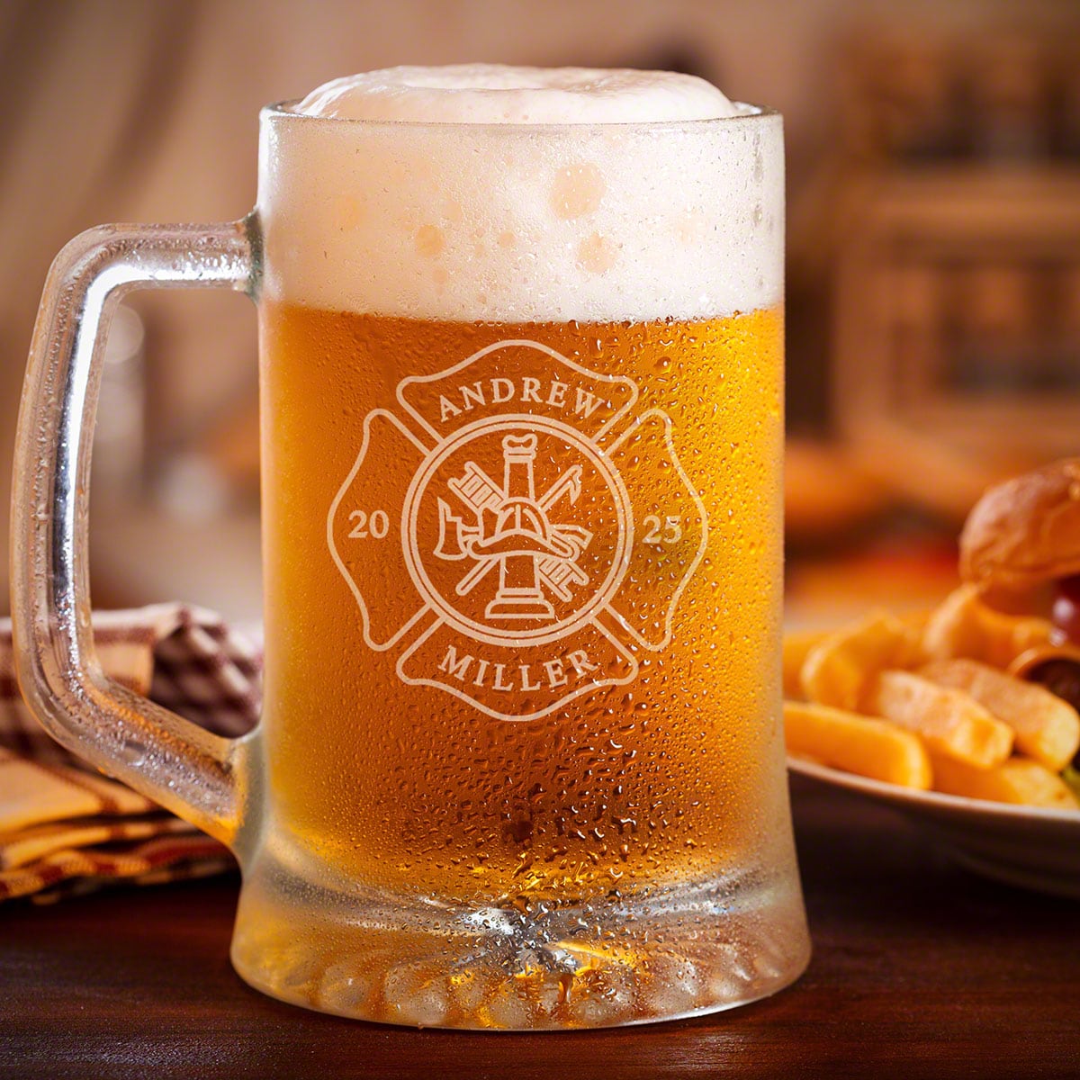 Firefighter Personalized Beer Mug