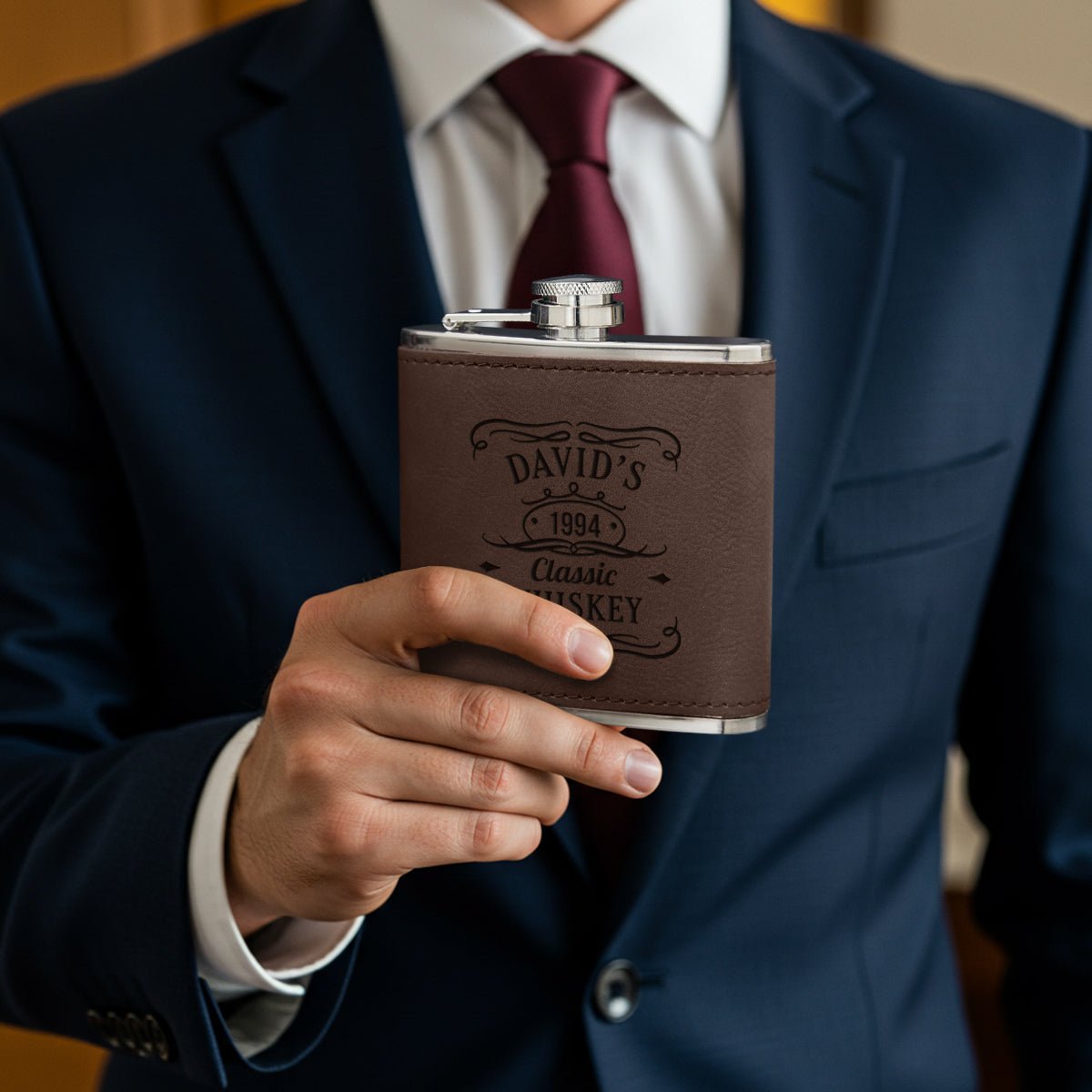 Fitzgerald Custom Leather Flask