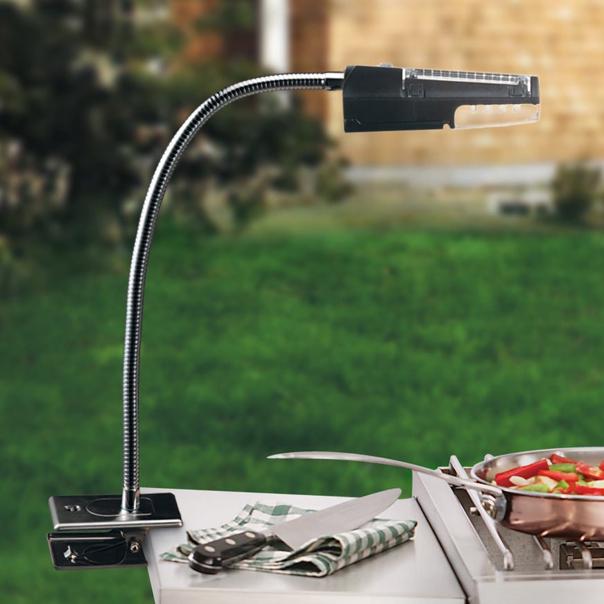 Flexible Solar Powered Stainless Steel Grill Light