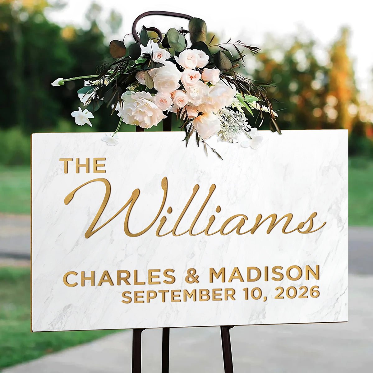 Forever Yours Custom Surname Wedding Sign