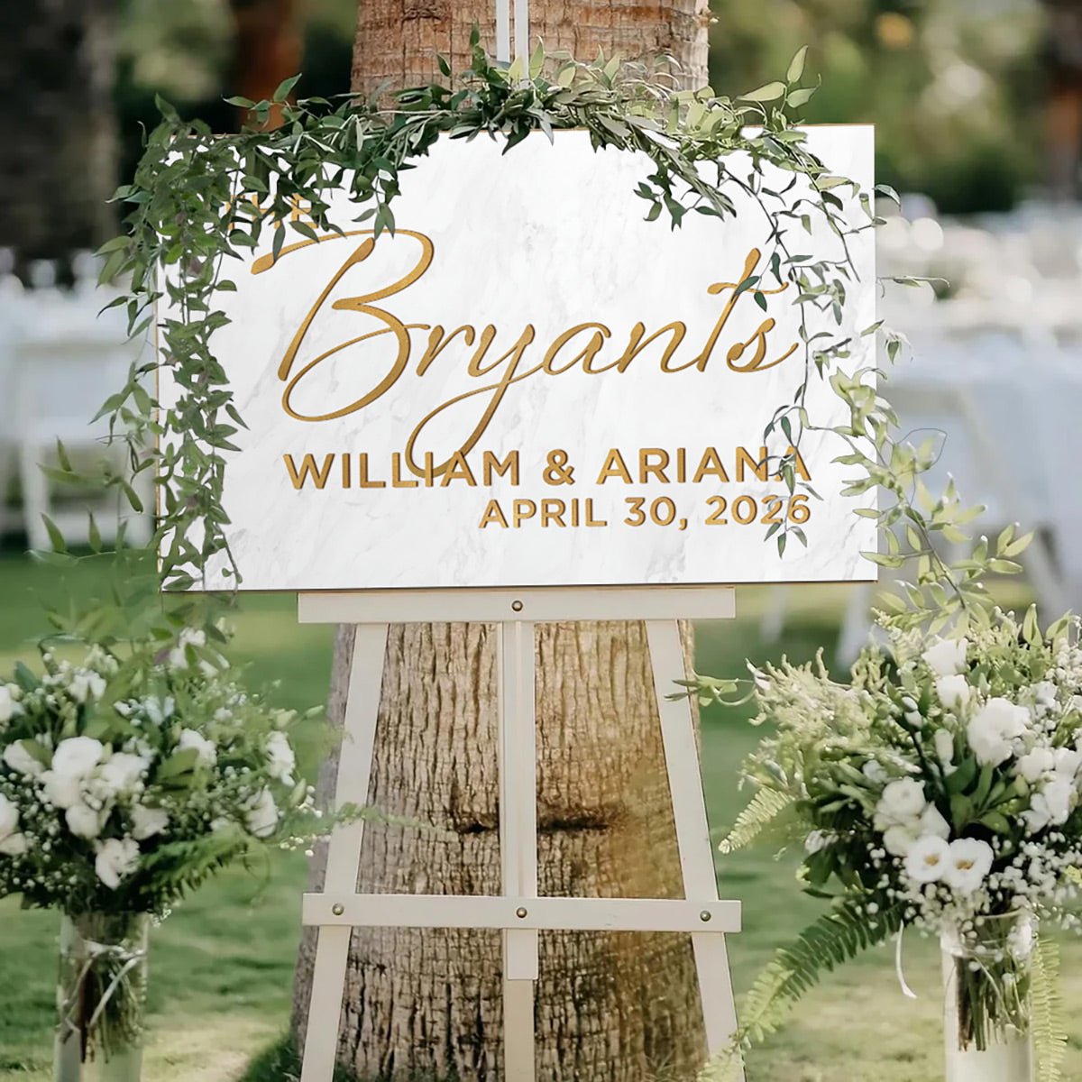 Forever Yours Custom Surname Wedding Sign