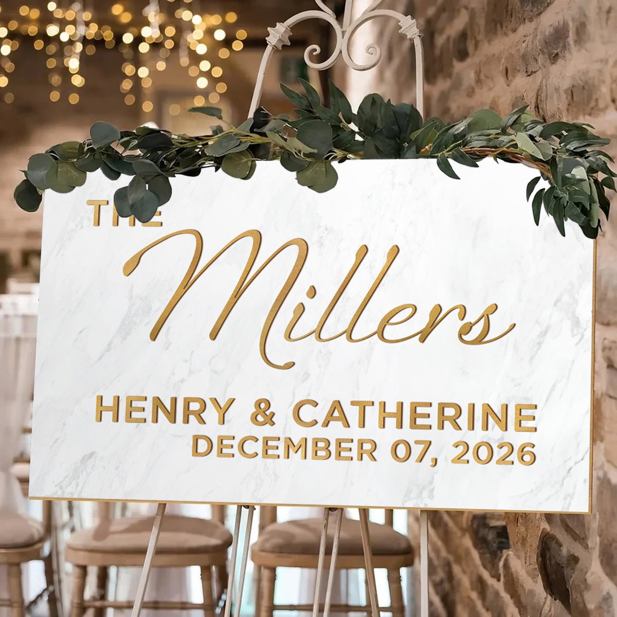 Forever Yours Custom Surname Wedding Sign